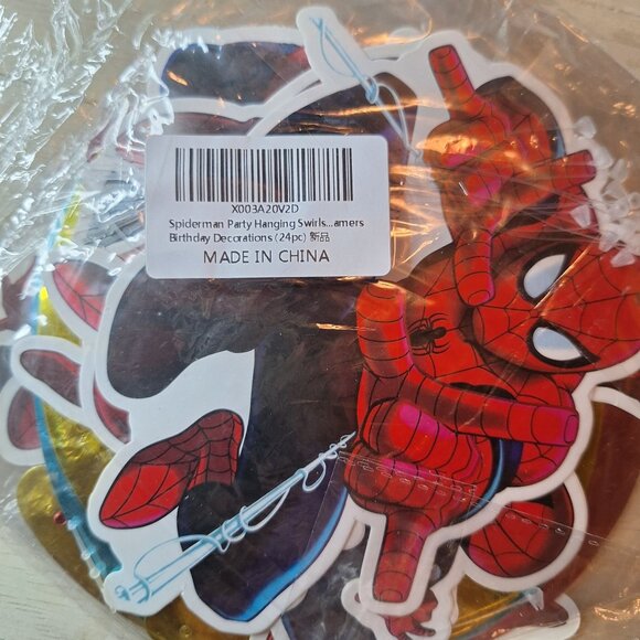 Spider Man Birthday Party Bundle Kit Cup Cake Topper Balloon Streamers Spidey - Picture 8 of 8